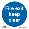 Worksafe® Fire Exit Keep Clear Safety Sign - Rigid Plastic