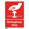 Worksafe® Emergency Stop Safety Sign - Rigid Plastic