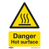 Worksafe® Danger Hot Surface Safety Sign, Rigid Plastic - Pack of 10