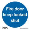 Worksafe® Fire Door Keep Locked Shut Safety Sign - Rigid Plastic