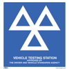 Worksafe® MOT Testing Station Safety Sign - Aluminium Composite