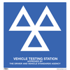 Worksafe® MOT Testing Station Safety Sign - Rigid Plastic