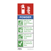 Worksafe® Powder Fire Extinguisher Safety Sign, Self-Adhesive Vinyl - Pack of 10