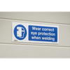 Worksafe® Wear Eye Protection When Welding Safety Sign, Self-Adhesive Vinyl - Pack of 10