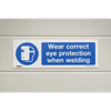 Worksafe® Wear Eye Protection When Welding Safety Sign, Self-Adhesive Vinyl - Pack of 10