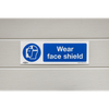 Worksafe® Wear Face Shield Safety Sign, Rigid Plastic - Pack of 10
