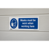Worksafe® Masks Must Be Worn Safety Sign, Rigid Plastic - Pack of 10
