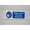 Worksafe® Masks Must Be Worn Safety Sign - Self-Adhesive Vinyl