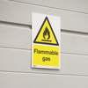 Worksafe® Flammable Gas Safety Sign - Self-Adhesive Vinyl