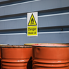 Worksafe® Danger Waste Oil Safety Sign, Rigid Plastic - Pack of 10