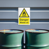 Worksafe® Danger Waste Oil Safety Sign, Rigid Plastic - Pack of 10