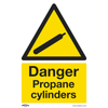 Worksafe® Danger Propane Cylinders Safety Sign - Self-Adhesive Vinyl