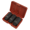 Impact Hub Nut Socket Set 1/2"Sq Drive 12-Point 3pc