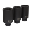 Impact Hub Nut Socket Set 1/2"Sq Drive 12-Point 3pc