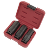 Deep Weighted Impact Socket Set 1/2"Sq Drive 3pc