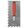 Stainless Steel Semicircle Tooth Trowel with Rubber Handle & Aluminium Foot 270mm