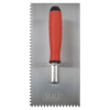 Stainless Steel 4mm Notched Trowel with Rubber Handle 270mm