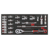 Premier Socket Set with Tool Tray 1/2"Sq Drive 22pc