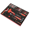 Premier Striking, Pry Bar, Hacksaw & Impact Screwdriver Set with Tool Tray 39pc
