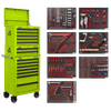 Superline PRO® Tool Chest Combination 14 Drawer with 446pc Tool Kit - Green