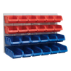 Bin & Panel Combination 24 Bins - Red/Blue