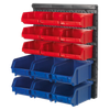 Wall Mounting Bin Storage System with 15 Bins