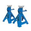 Ratchet Type Axle Stands (Pair) 2 Tonne Capacity per Stand - Blue