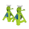 Ratchet Type Axle Stands (Pair) 2 Tonne Capacity per Stand - Hi-Vis Green