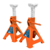 Ratchet Type Axle Stands (Pair) 2 Tonne Capacity per Stand - Orange