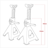 Ratchet Type Axle Stands (Pair) 2 Tonne Capacity per Stand - Orange