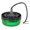 SMD LED Rotating Flashing Warning Beacon with 12mm Bolt Fixing - Green 12/24V