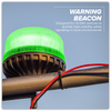 Warning Beacon with 12mm Bolt Fixing 36W SMD LED 12/24V - Green