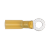 Heat Shrink Ring Terminal 6.4mm, Yellow - Pack of 25