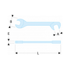 FACOM  - 15° And 75° Hinged "Midget" Open End Wrenches  1/2 - Fluo - 34.1/2F