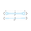 FACOM - Straight Ratchet Ring Wrenches 1/2X9/16 - Fluo  - 64.1/2X9/16F
