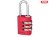 ABUS - 145/20 20mm Aluminium Combination Padlock Red 46569