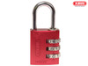ABUS - 145/30 30mm Aluminium Combination Padlock Red 46578