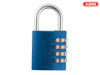 ABUS - 145/40 40mm Aluminium Combination Padlock Blue 49523