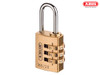 ABUS - 165/20 20mm Solid Brass Body Combination Padlock (3-Digit) Carded