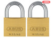 ABUS - 55/40mm Brass Padlocks Twin Pack