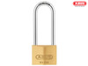ABUS - 65/50mm Brass Padlock 80mm Long Shackle Carded