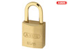 ABUS - 65MB/30mm Solid Brass Padlock 70mm Long Shackle Carded