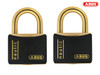 ABUS - T84MB/40mm Black Rustproof Padlock Twin Pack Carded