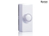 Byron - 7730 Wired Doorbell Additional Illuminated Chime Bell Push White