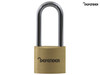 DEFENDER - Brass Padlock Long Shackle 40mm Keyed Alike