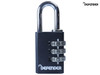 DEFENDER - Black Diecast Combination Padlock 30mm