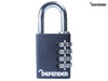 DEFENDER - Black Diecast Combination Padlock 40mm