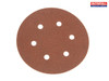 Faithfull - Hook & Loop Sanding Disc DID2 Holed 150mm x 40g (Pack of 25)
