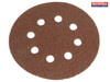 Faithfull - Hook & Loop Sanding Disc DID2 Holed 150mm Coarse (Pack of 5)