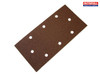 Faithfull - 1/3 Sanding Sheet Red B/D Hook & Loop Holed Assorted (Pack of 5)
